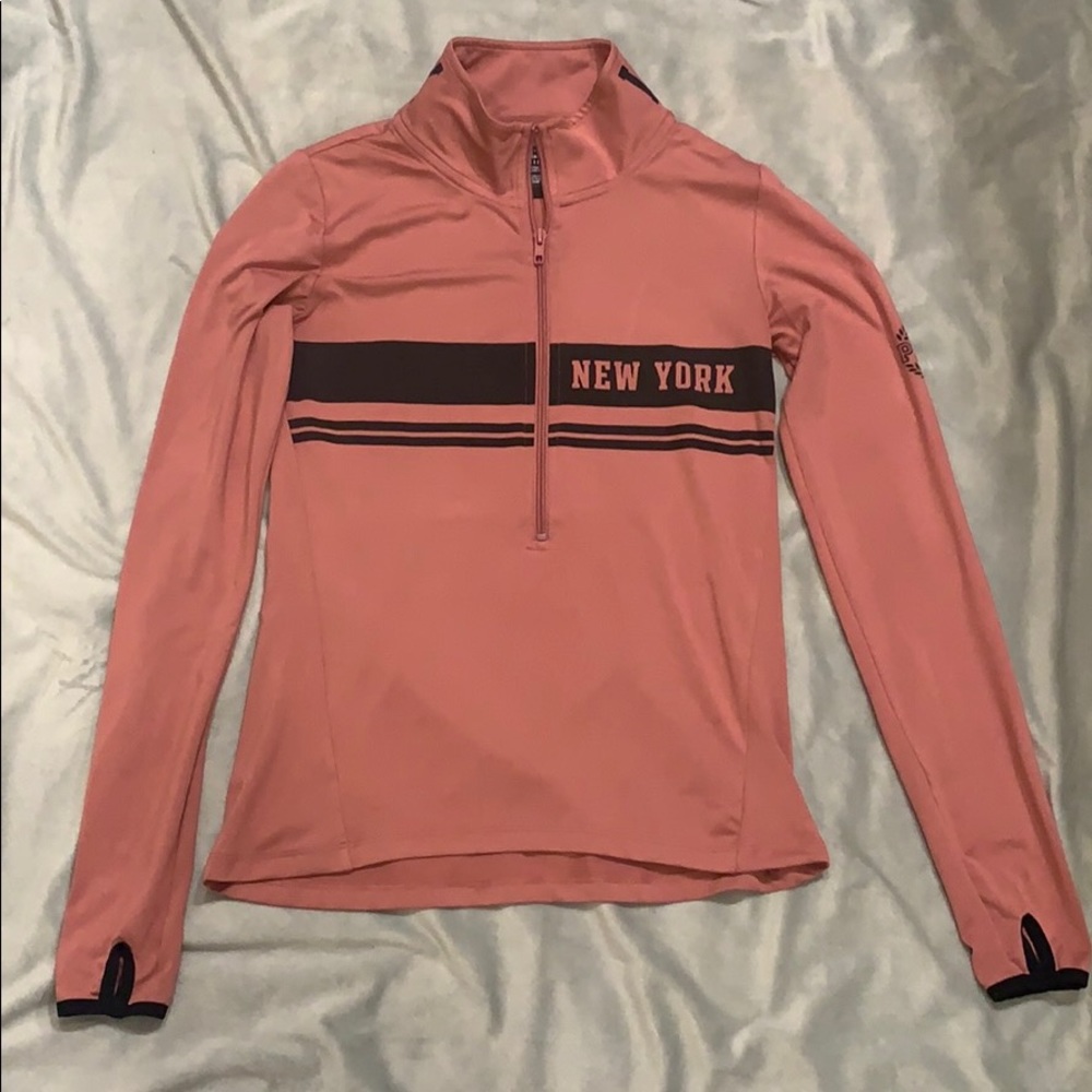 Pink sports 1/4 zipper sweater